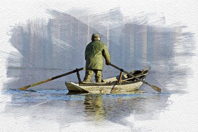 IMAGE: Row, row, row your boat, / Gently down the stream. // Merrily, merrily, merrily, merrily, / Life is but a dream. //